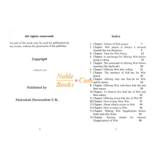 Rulings of Witr Prayer By Dr. Muhammad Shabbir Usmani