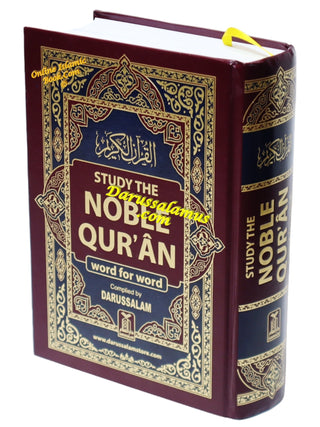 Study The Noble Quran Word-for-Word (Full Color in One Vol) By Dr. Muhsin Khan & Dr. Taqi-ud-Din Al-Hilali - Noble Books