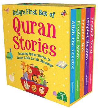 Baby's First Box of Quran Stories Volume 1 (5 Board Books Set) - Noble Books