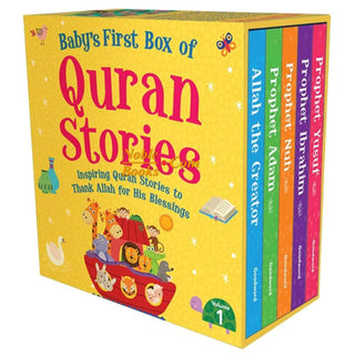 Baby's First Box of Quran Stories Volume 1 (5 Board Books Set)