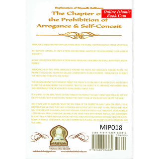 Explanation Of Riyaadh Saliheen: The Chapter on the Prohibition of Arrogance and Self-Conceit