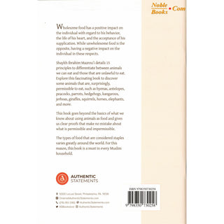 Animals As Food: The Permissible & Impermissible By Shaykh Ibrahim Al-Mazrou'i,ISBN:9798350730258