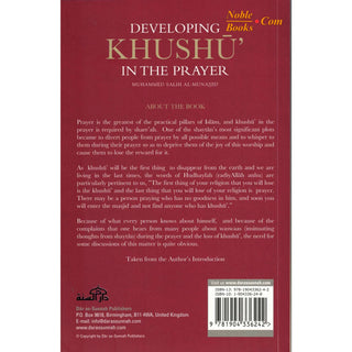 Developing Khushu in the prayer By Muhammed Salih al Munajjid - Noble Books