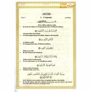 Quran In Italian Language,(Translation in Italian),(Transliteration In English),IL Sacro Corano e la traduzione in lingua italiana del senso dei suoi