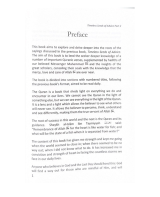 Timeless Seeds of Advice Part 2 (A Deeper Reflection)