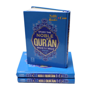 Study The Noble Quran Word-for-Word (Full Color 3 Vol. Set) By Dr. Muhsin Khan & Dr. Taqi-ud-Din Al-Hilali