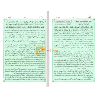 Tafseer Ahsan-ul-bayan Arabic with Urdu Language Translation (Medium Size) Green Page By Hafiz Salahuddin Yusuf