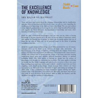 The Excellence of Knowledge By Ibn Rajab Al Hanbali - Noble Books