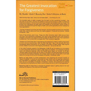 The Greatest Invocation for Forgiveness By Sheikh Abdul Razzaq - Noble Books