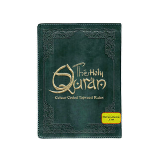 The Holy Quran Colour Coded Tajweed Rules Premium Leather Flexi-Bound  Ref 123-CC Flexi Cover (15 Lines) - Noble Books