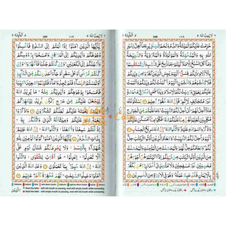 The Holy Quran Tajweed Rules with Colour Coded (Pocket Size) (Persian/Urdu script)