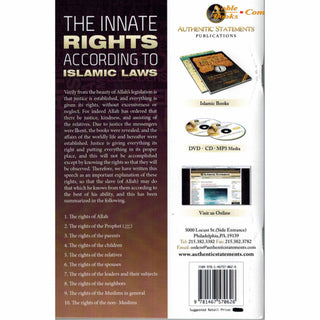 The Innate Rights According to Islamic Laws By Shaykh Muhammad al-Uthaymeen,ISBN:9781467570626