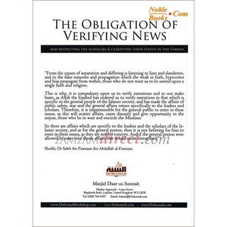 The Obligation of Verifying News (And Respecting The Scholars & Clarifying Their status In The Ummah) By Dr Shaikh Salih Al-Fawzan