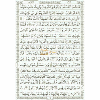 The Quran Arabic Only , 16 Lines Pakistani / Indian/ Persian Script (Size XL, 13.5 x 10 x 1 inch) (Ref 11)