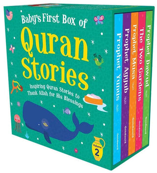 Baby's First Box of Quran Stories Volume 2 (5 Board Books Set) - Noble Books